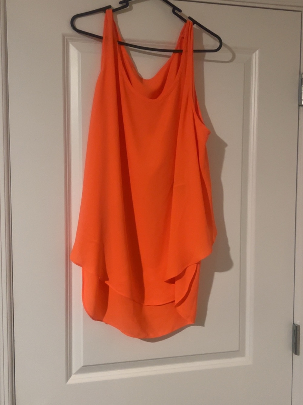 Banana Republic Bright Orange Layered Cowl-Neck Camisole